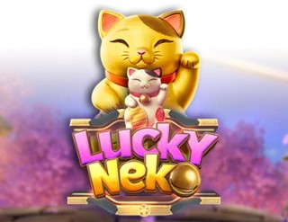 Lucky Neko slot logo by PG Soft at Thrills Casino